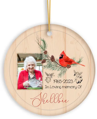 Vista 20 de Adornos de Navidad personalizados con foto, adorno de recuerdo personalizado con nombre de bebé, nuevo regalo de bebé, recuerdo de bebé