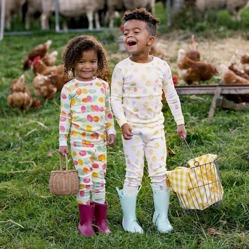 Vista 4 de Burts Bees - Conjunto de pijama para bebé camiseta y pantalón de 2 piezas 100 algodón orgánico