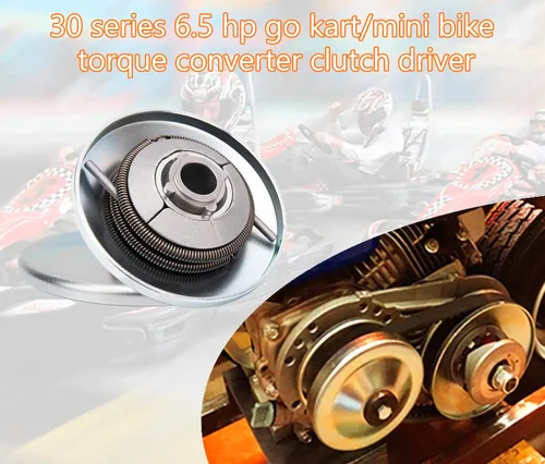 Vista 4 de Kit convertidor de par Go Kart serie 30 de 6.5 hp, polea de embrague de mini bicicleta de 3/4 pulgadas compatible con 212CC Predator Comet Manco Max