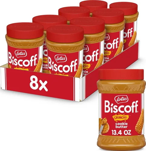 Vista 9 de Lotus Biscoff - Mantequilla de galleta para untar, cremosa, no transgénica, vegana Sweet spread dip with breadsticks – vegan, no added colours or