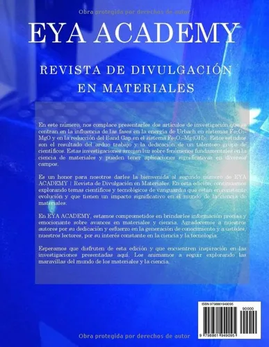 Vista 2 de EYA ACADEMY Revista de Divulgación en Materiales Año 1 Número 2 2023 (Spanish Edition)