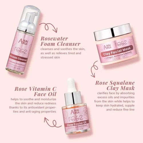 Vista 2 de ANAI RUI Purify, juego de regalo hidratante para el cuidado de la piel, regalo de vacaciones para mujeres, kit de cuidado de la piel facial