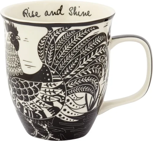 Vista 29 de Karma Gifts - Taza bohemia de 16 onzas, color blanco y negro, diseño de abeja, bonita taza de café y té, tazas de café de cerámica para mujeres