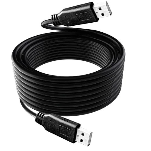 Vista 3 de YOTETION - Cable USB 2.0 A a USB A macho de 50 pies, cable USB compatible con cajas de disco duro, reproductor de DVD, cajas de disco duro