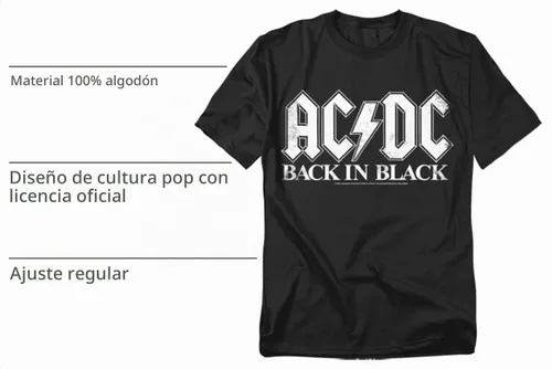 Vista 4 de Popfunk Camiseta clásica de manga corta ACDC Est. '73 para hombre