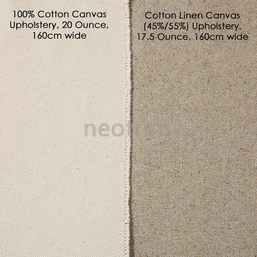 Vista 5 de Tela de mezcla de lino 100% algodón, calicó y algodón para manualidades, pintura, retazos, ropa y tapicería ligera. Fibras naturales Neotrim
