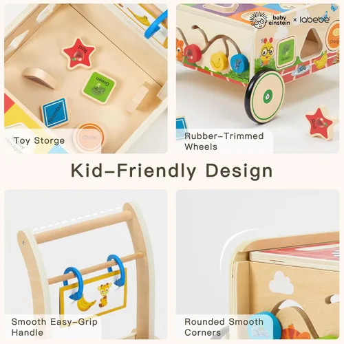 Vista 6 de labebe X Baby Einstein - Andador Montessori de madera con centro