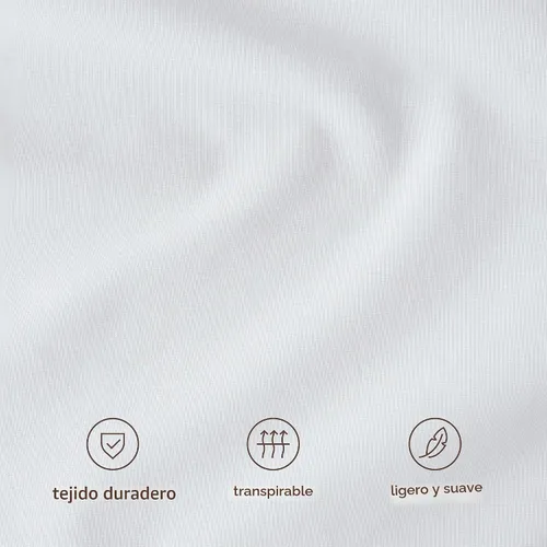 Vista 5 de Bare Home 100% Organic Cotton Percale Duvet Cover Set (Twin/Twin XL, White)