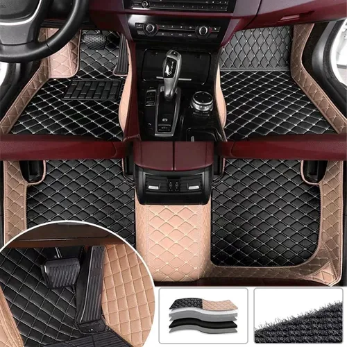 Vista 12 de Alfombrillas personalizadas Yaruicar para 99.99% de sedanes, SUV, autos deportivos, para hombres y mujeres, protección completa, almohadillas Negro