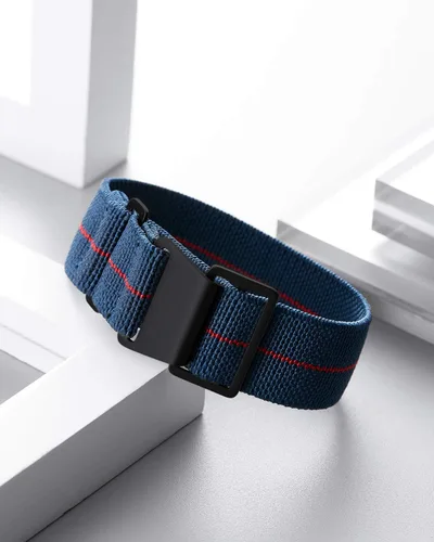 Vista 2 de BINLUN Banda de reloj de nylon de tela elástica Correa de repuesto militar impermeable para hombres