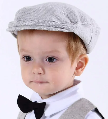 Vista 3 de AJ DESIGN Gorro de tweed vintage para niños y niñas