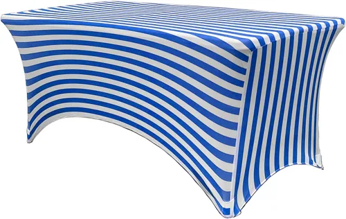Vista 50 de YOUR CHAIR COVERS - Fundas rectangulares de elastano para mesas de 4 pies, manteles ajustados para eventos de boda, decoraciones de patio, tela Negro