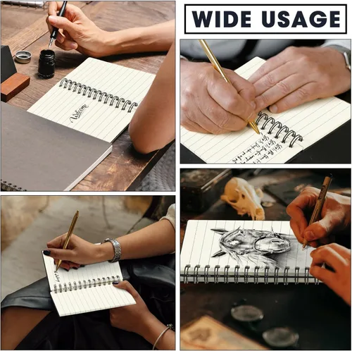 Vista 4 de Jutom 2 cuadernos pequeños en espiral, blocs de notas de 3 x 5 pulgadas, cuadernos de bolsillo pequeños a granel, mini bloc de notas con páginas