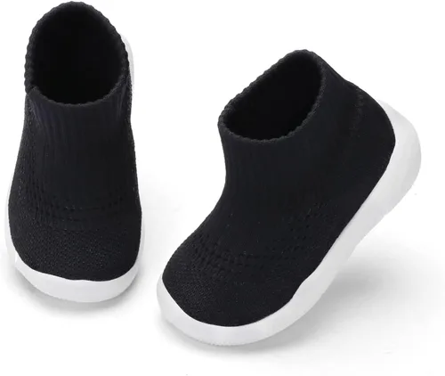Vista 3 de Engtoy Baby Sock Shoes Baby Walking Shoes Infant Non-Slip Breathable Slippers with Soft Rubber Sole Baby Boys Girls Slip On Sneakers