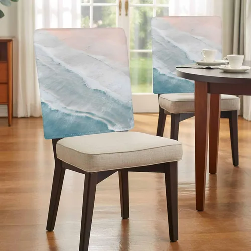 Vista 5 de Fundas para sillas de playa de verano, 4 piezas, fundas protectoras extraíbles para sillas de comedor, fundas protectoras extraíbles para sillas