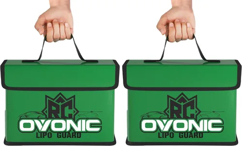 Vista 9 de OVONIC Lipo Safe Bag Bolsa ignífuga a prueba de explosiones, gran capacidad para carga y almacenamiento de batería Lipo