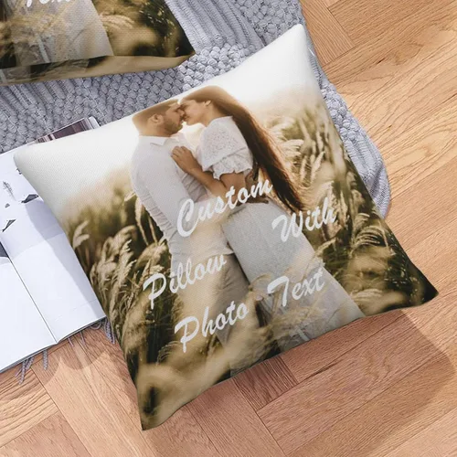 Vista 6 de Funda de almohada personalizada con texto de imagen, funda de almohada personalizada, funda de almohada personalizada, regalos de recuerdo para lino