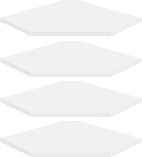 Vista 14 de Homode Estante de Esquina para Montaje en Pared, Juego de 2 Estantes Flotantes de Esquina con Orificio para Cables para TV, Decodificador, Estante