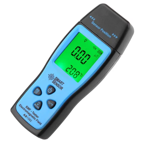 Vista 7 de Medidor EMF, Fydun AS1392 Mini pantalla LCD Detector de radiación electromagnética de mano