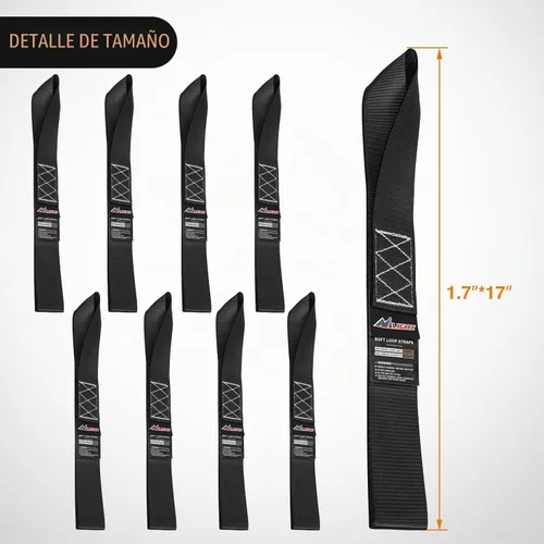 Vista 2 de Nilight Soft Loop - Correas de amarre de motocicleta de 1.7 x 17 pulgadas, resistentes, 12,000 libras, resistencia máxima a la rotura para asegurar