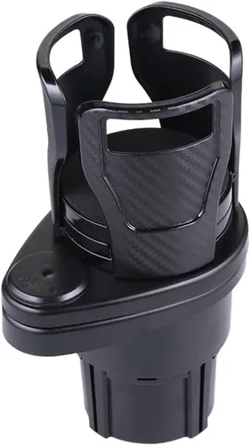 Vista 9 de Car Cup Holder Expander Adapter 2 in 1 Multifunctional 2 Cup Mount Extender 360 Rotating Bottles Drink Holder Car Gadget