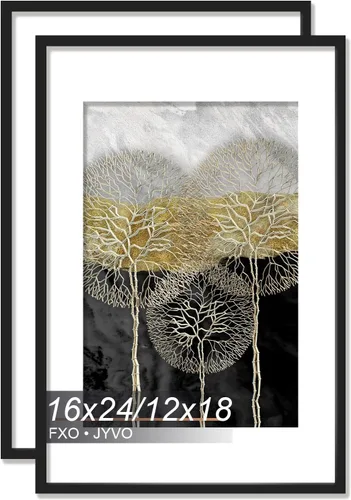 Vista 46 de Fxojyvo Marco de Fotos de 4x6, Muestra Foto de 3.5x5 con Paspartú o 4 x 6 Sin Paspartú, Liviano y de Alta Transparencia Marco de 4 por 6 para Pared