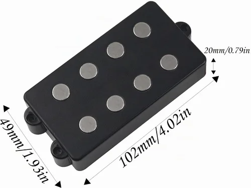 Vista 5 de Noiseless Good Balance - Pastilla de bajo de 4 cuerdas compatible con bajo (negro)
