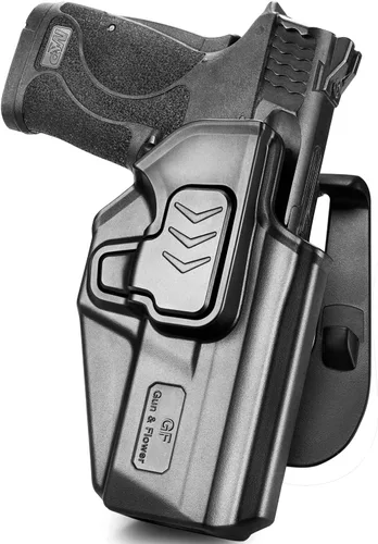 Vista 7 de OWB Holster for M&P Shield 9mm Equalizer & EZ & 380 EZ, Red Dot Compatible, Index Finger Release, 360 Adjustable Paddle/Belt Clip – Right Handed Fit