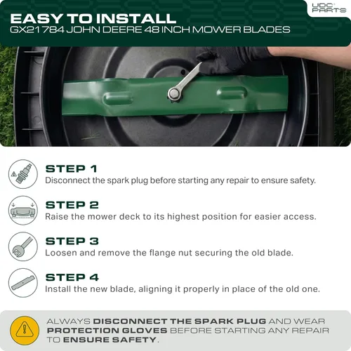 Vista 6 de GY20852 Cuchillas de corte de repuesto para John Deere 48