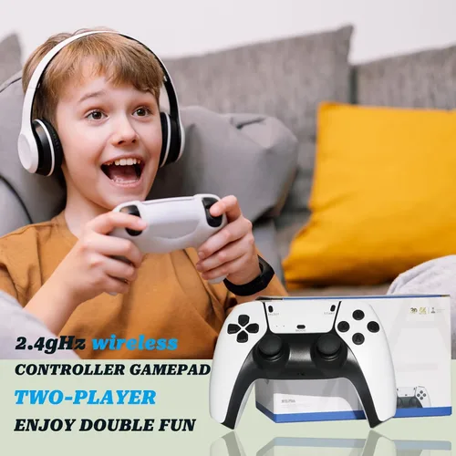 Vista 2 de Hikonia Retro Game Console with 20000 Games,Plug & Play Video Game Console 18 Emulators Classic Games,4K HDMI Output for TV,Dual Controllers