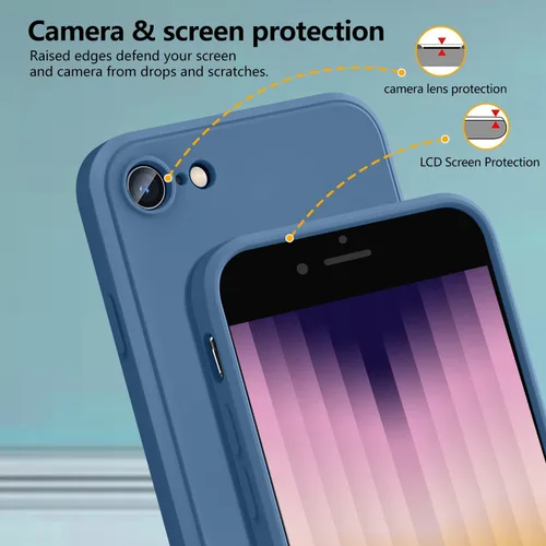Vista 3 de Funda compatible con Samsung Galaxy A13 5G de 6.5 pulgadas, funda protectora de cuerpo completo de silicona suave, correa de cordón para el cuello