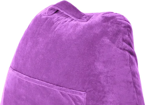 Vista 8 de Funda de almohada Husband Pillow solo para lectura - Funda para silla de lectura con generosos bolsillos traseros y laterales - Morado claro