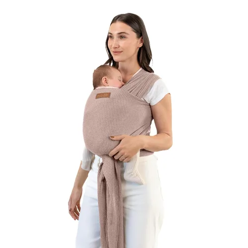 Vista 12 de Porta bebé Moby Baby Wrap para recién nacidos a niños pequeños (8-15kg), porta bebé en cabestrillo, diseño ultra ligero y manos libres, ajustable