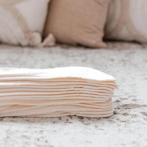Vista 9 de Insertos de pañales de tela, paquete de 14 forros reutilizables de 4 capas para pañales de bolsillo, lavables, absorbentes y transpirables