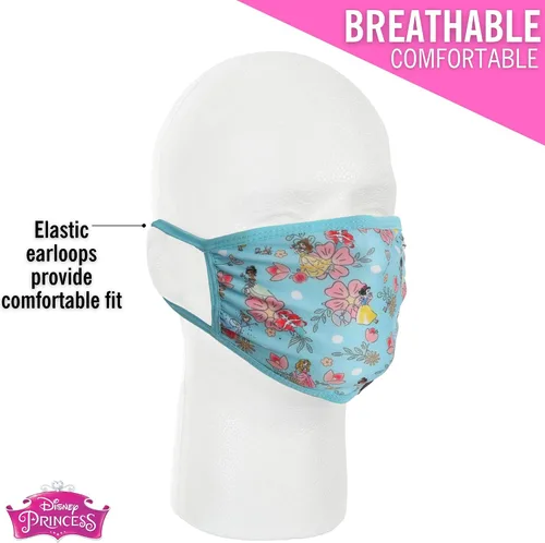 Vista 4 de Concept One Disney Princesses - Mascarilla de tela con licencia oficial lavable paquete de 3