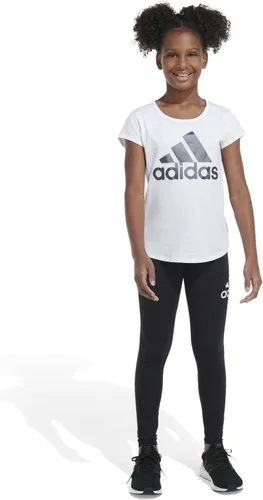 Vista 4 de adidas Girls' Sportswear Logo Graphic Tight