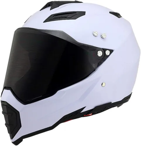 Vista 7 de Casco dual deportivo para motocicleta todoterreno y cuatrimoto - Certificado por el departamento de transporte de EE. UU. (DOT)