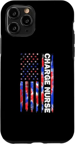 Vista 13 de Funda para iPhone 12 mini Charge Nurse Nursing Tie Dye Bandera Americana 4 de Julio RN