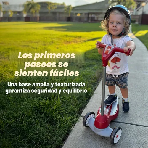 Vista 2 de Radio Flyer, Mi primer escúter Extra Wide Base for Balance, 2 Front Wheels for Added Stability, Easy to Use Foot Brake, (Amazon Exclusive)
