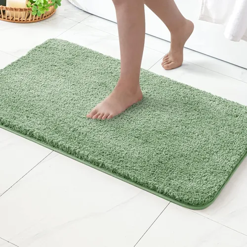 Vista 116 de MIULEE Alfombras de baño negras, suaves y pequeñas, absorbentes, antideslizantes, de secado rápido, esponjosas, para baño, bañera y duchas, lavables