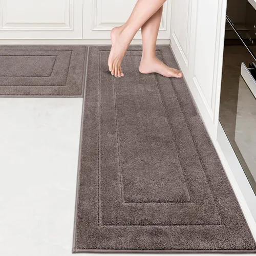 Vista 45 de PURRUGS Alfombra de cocina lavable a máquina, de 24 x 35.5 pulgadas, antideslizantes, antideslizantes, tapetes de pie suaves y superabsorbentes