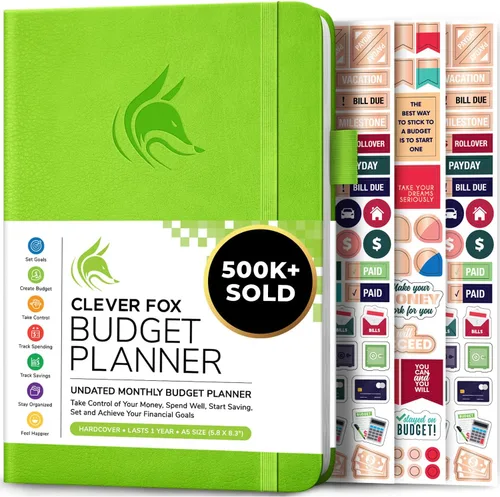 Vista 16 de Clever Fox Planificador de presupuesto de bolsillo, mini cuaderno de seguimiento de gastos. Organizador de presupuestos mensual, cuaderno