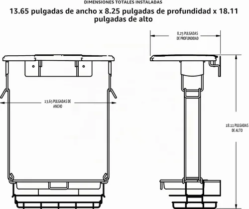 Vista 6 de 82215 Sistema de estantes para la basura de 5 galones de Sunbeam TrashRac