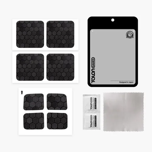 Vista 6 de Protector táctil compatible con Steam Deck Touch Trackpad (protector de trackpads + protector de 4 teclas, hexagonal de panal - negro)