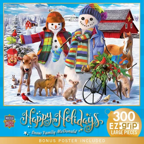 Vista 8 de MasterPieces Rompecabezas de Navidad EZ Grip de 300 piezas - Away in a Manger - 18 x 24 pulgadas