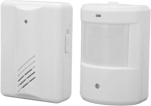 Vista 4 de Alarma inalámbrica para entrada de vehículos, sensor de movimiento infrarrojo, sistema de alerta de seguridad con receptor de timbre resistente a