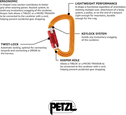 Vista 4 de PETZL GRIGRI Dispositivo de Aseguramiento - Dispositivo de Aseguramiento con Bloqueo Asistido por Leva para Escalada Deportiva, Tradicional