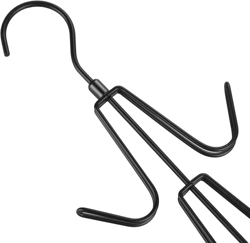Vista 8 de TOPIA HANGER Organizador para colgar bolsos para armario, paquete de 2 ganchos organizadores de bolsos, ganchos de metal giratorios de 360°, estante
