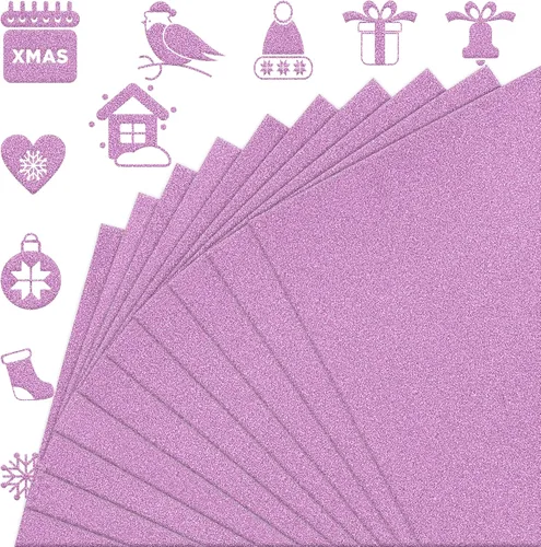 Vista 12 de FEILIBAY 20 hojas de papel de cartulina negra con purpurina, tamaño A4, para manualidades, decoraciones de cumpleaños y bodas, caja de regalo
