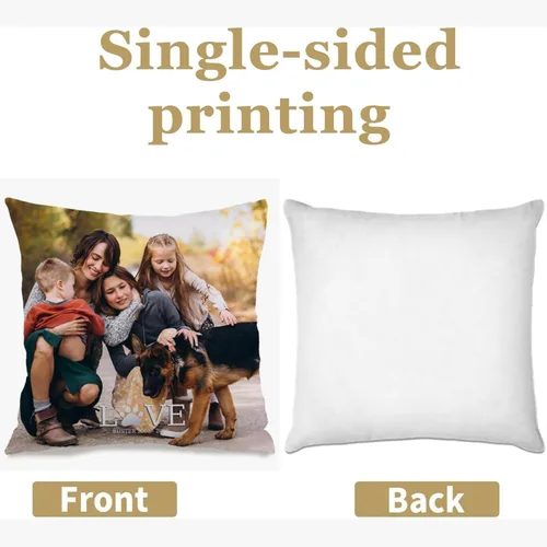 Vista 2 de Personalized Quote Pillow Case with one Photo and Your Added Words Building a Unique Decorative Cushion Suitable for Heartfelt Gift Sharing